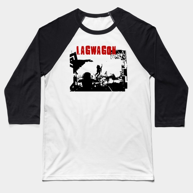 lagwagon live on Baseball T-Shirt by sneaky geek studio
